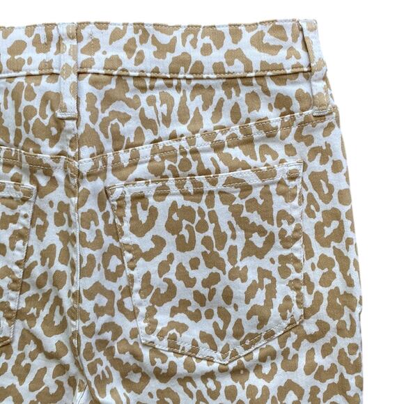 J CREW Skinny Jeans Womens Sz 28 Toothpick High Rise Tan Leopard Safari Jungle - Picture 7 of 7